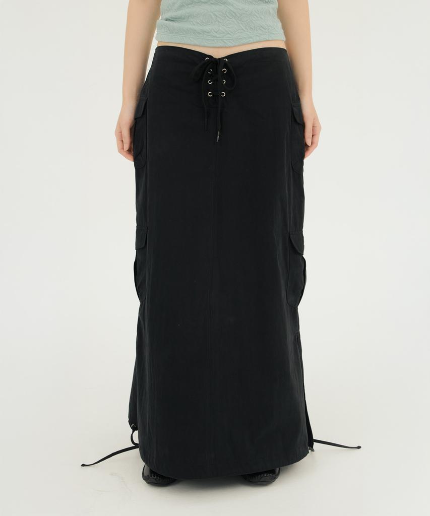 Mileko Corset Long Cargo Low Sk Black