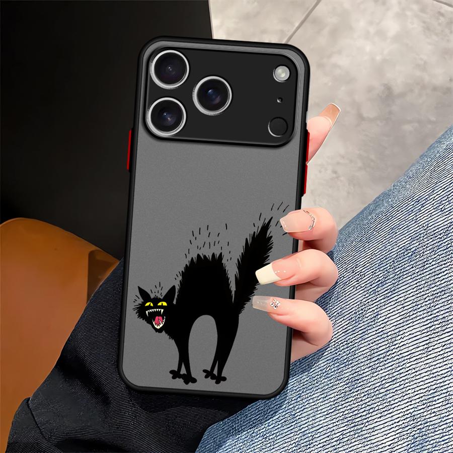 Раздраженный Кот Чехол Задняя Крышка Телефона для iPhone 17 Pro Max Air 14 XS XR 7 8 SE 11 12 16 Plus 15 13 Mini