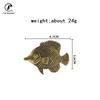 Antique Brass Pterophyllum Scalare Fish Watching Fishes Sea Animals Model Fishbowl Decoration Action Figures Education Miniature