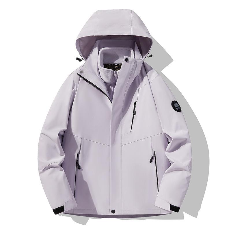 Новая уличная одежда «три в одном» Штурмовик для мужчин Осень и Зима Ветрозащитная Водонепроницаемая Одежда для альпинизма Пара Флисовая теплая Двойка