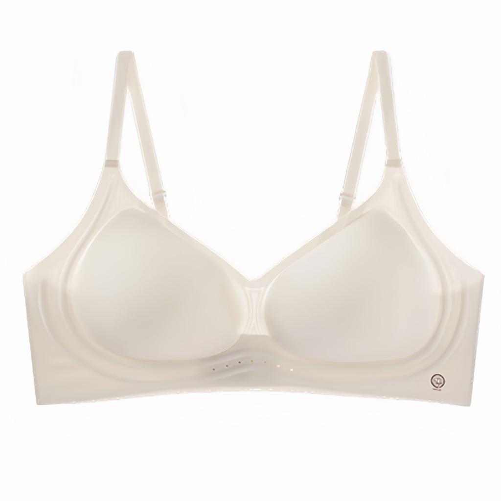 Camellia soufflé underwear women's foundation, seamless and breathable, beautiful back, small breasts gather, lift and cool, thin bra