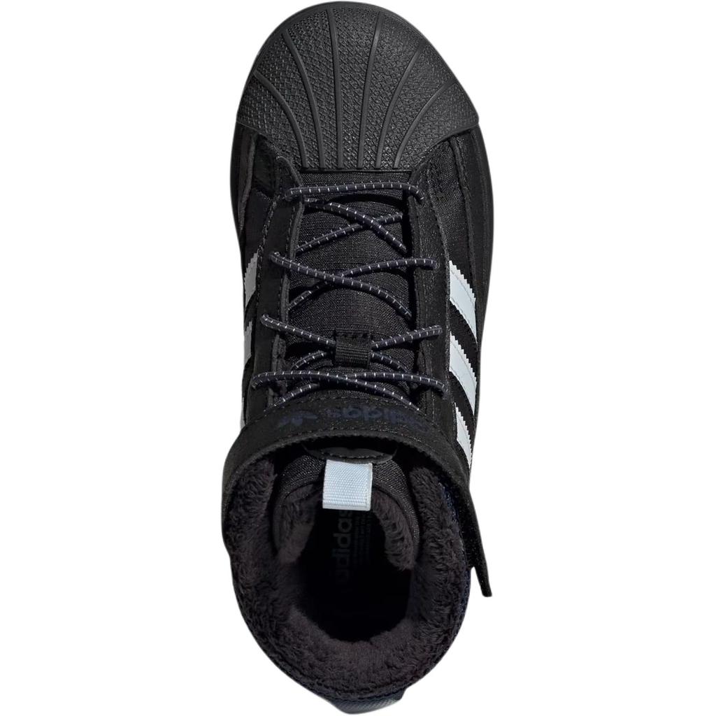 adidas Оригинальные Superstar Winter Trek Удобные Мягкие Уличные Ботинки Детская Обувь Черный JQ0344