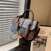 Niche Design Sense Splicing Oblique Span Bag Bag Популярная High-End Sense Маленькая квадратная сумка