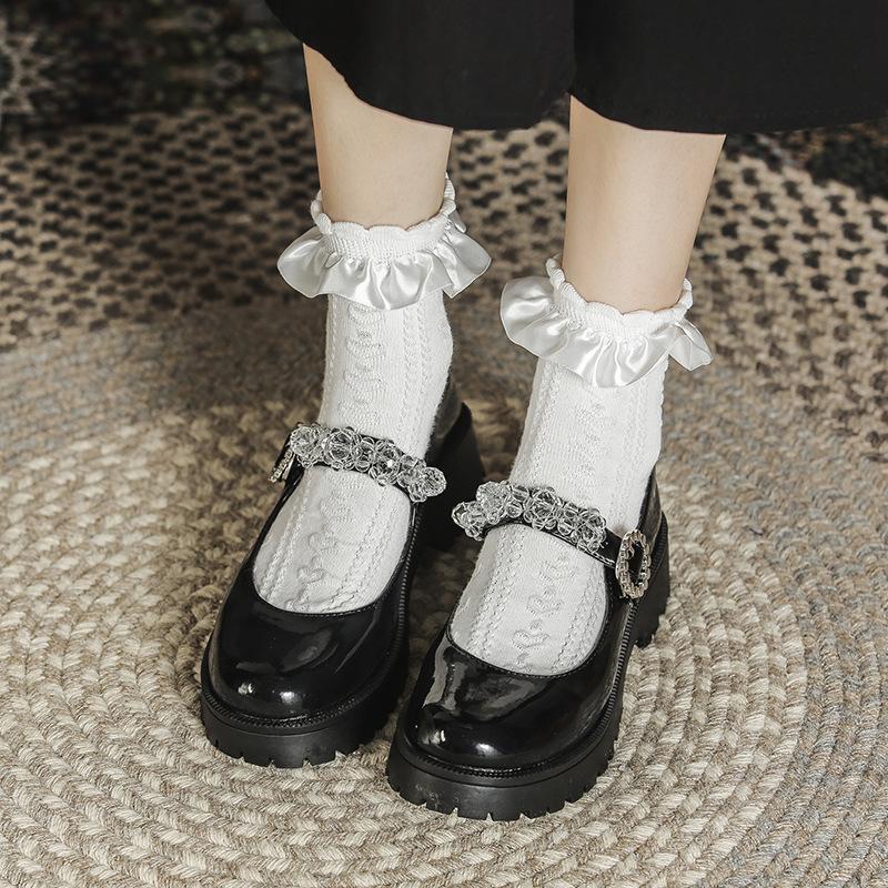 Модный ремень со стразами для женщин с пряжкой на ремне в стиле Лолиты, туфли на толстой подошве, мокасины на плоской подошве для девочек, мокасины большого размера для женщин, джинсы Мэри