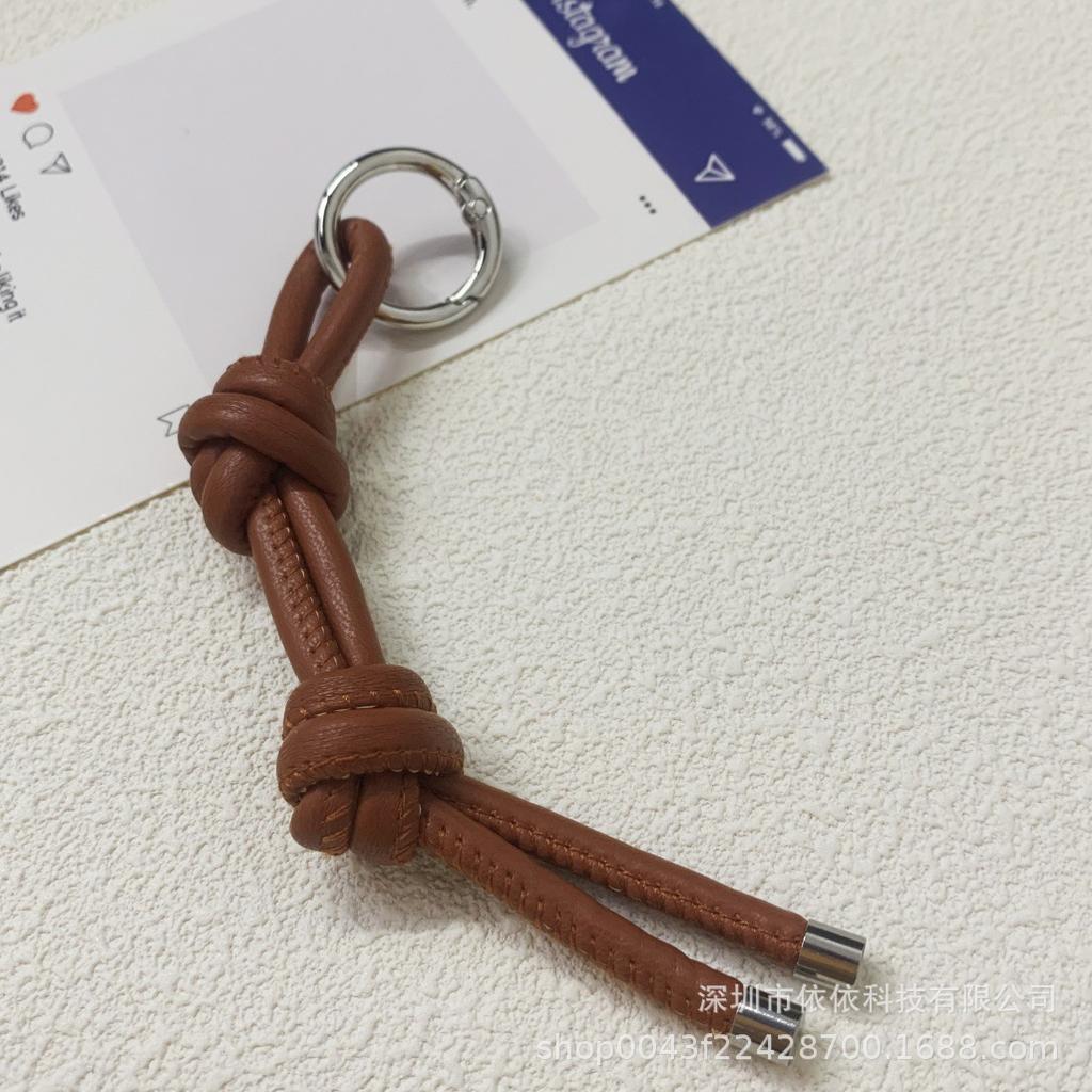 Новый DIY кожаный брелок-подвеска нишевый простой цвет конфет кожаная веревка плетеная подвеска для сумки универсальная и повседневная