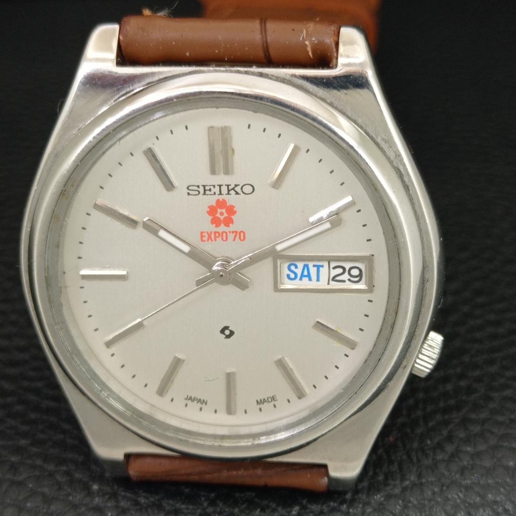 ВИНТАЖНЫЕ МУЖСКИЕ АВТОМАТИЧЕСКИЕ ЧАСЫ SEIKO EXPO 70 7S26A ЯПОНИЯ СЕРЕБРЯНЫЙ ЦИФЕРБЛАТ a708730-1