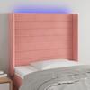 VidaXL LED Headboard Bedroom Furniture Single Bed Accessory Headboard Bed Frame Interior Pink 3124235