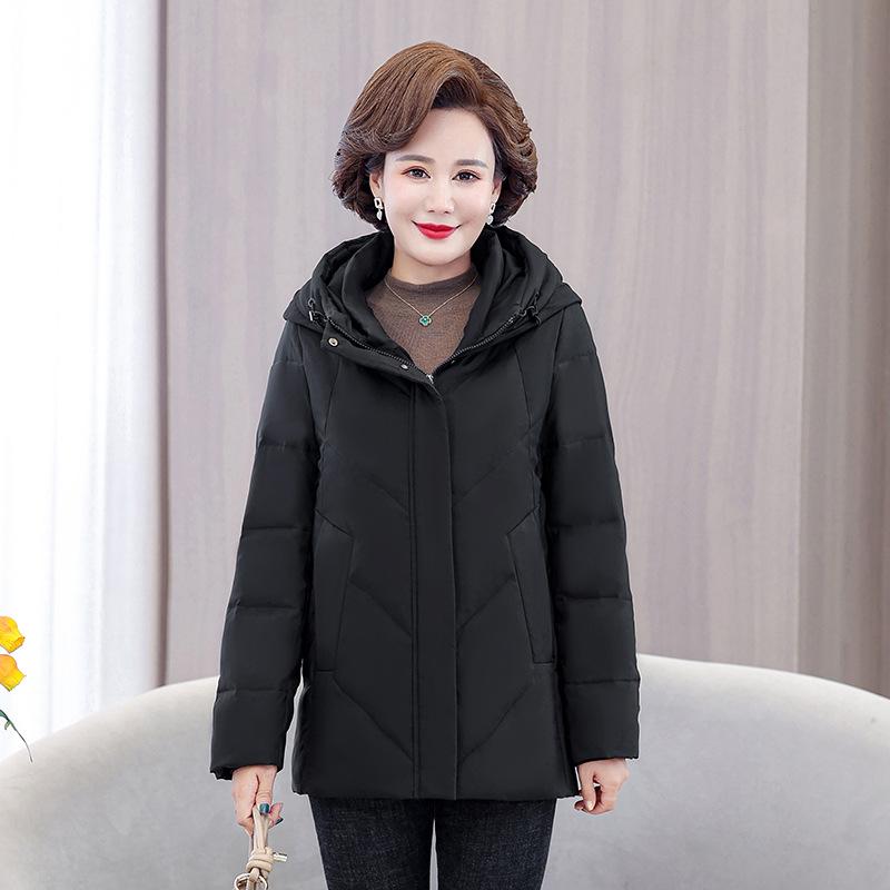 Торговый центр пуховик для мам среднего возраста, женская зимняя куртка нового стиля, куртка средней длины для людей среднего возраста и пожилых людей
