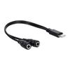 Type-C Male To Dual 3.5mm Female Headphone Adapter Cable 3.5mm AUX Audio Splitter Cable
