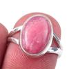 Натуральный Родохрозит Драгоценный Камень Ручной Работы 925 Пробы Цельное Стерлинговое Серебро Кольцо Р.6 R5v18