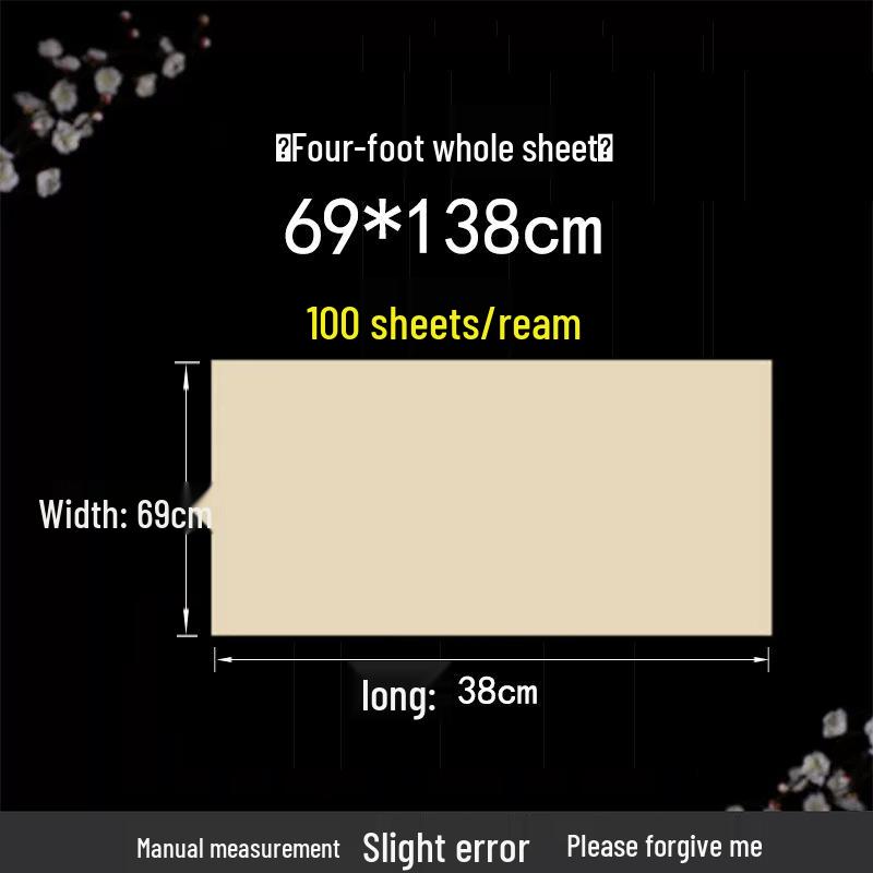 Antique Deckle-Edge Bamboo Pulp Calligraphy Practice Paper for Beginners