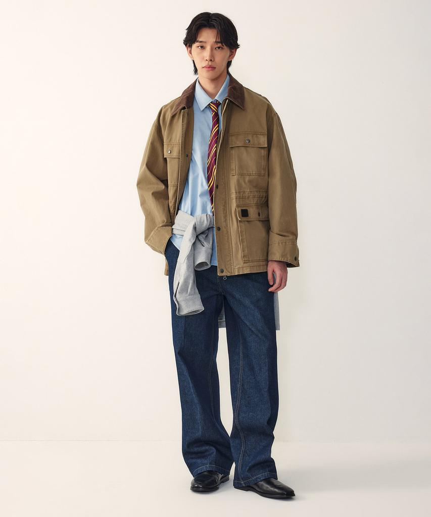 Studio Tomboy [Men] Washed Cotton Hunting Jumper_Dark Beige 9156113123