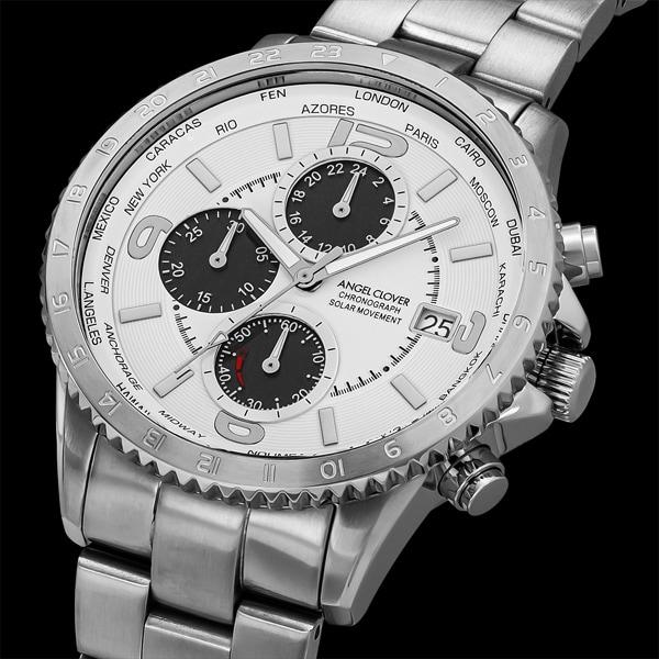 Angel Clover MONDO SOLAR NMOS44SSWH Wrist Watch