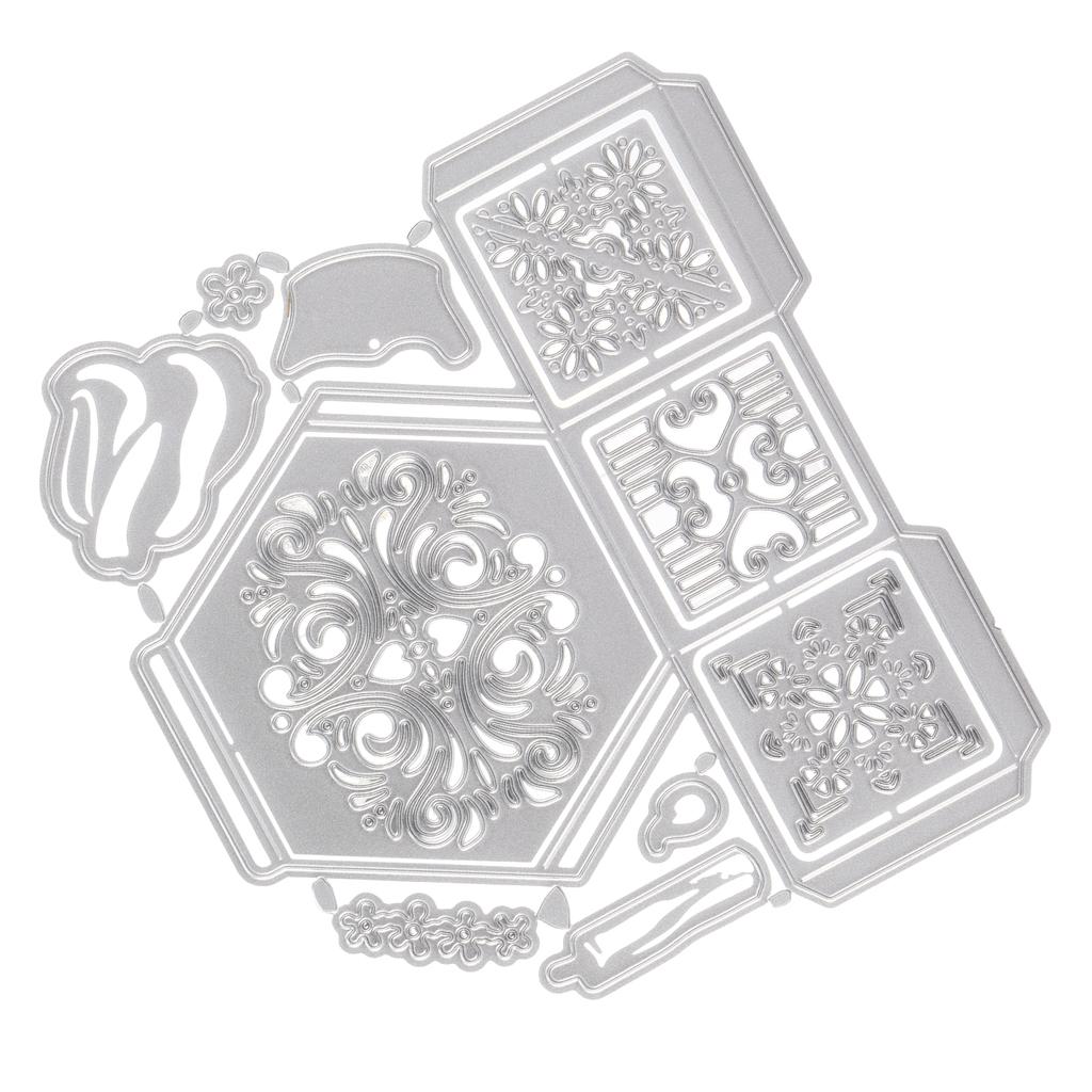 Вырубной штамп металлический шестигранный ящик углеродистая сталь тиснение режущие пластины для бумаги ручной работы чехол Carvin