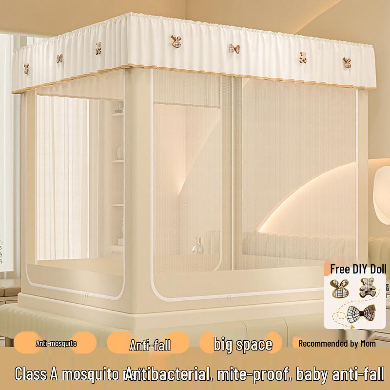 2025 Integrated Anti-Fall Mosquito Net for Home & Baby, No-Installation Full Coverage