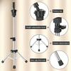 Mini Wig Tripod Foldable Stand Adjustable Mannequin Head Metal Tripod Canvas Block Head Stand Holder Wig Manikin Head Table Display for Cosmetology