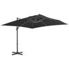 Cantilever Parasol - VIDAXL - Black - Aluminum Pole - 360° Rotation - UV Protection