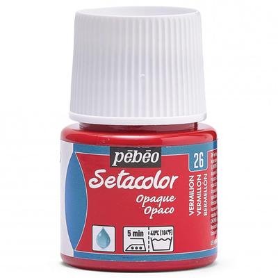 Краска для ткани Pebeo может рисовать на тканях темных цветов Seta Color Непрозрачный цвет 45 мл Киноварь 26