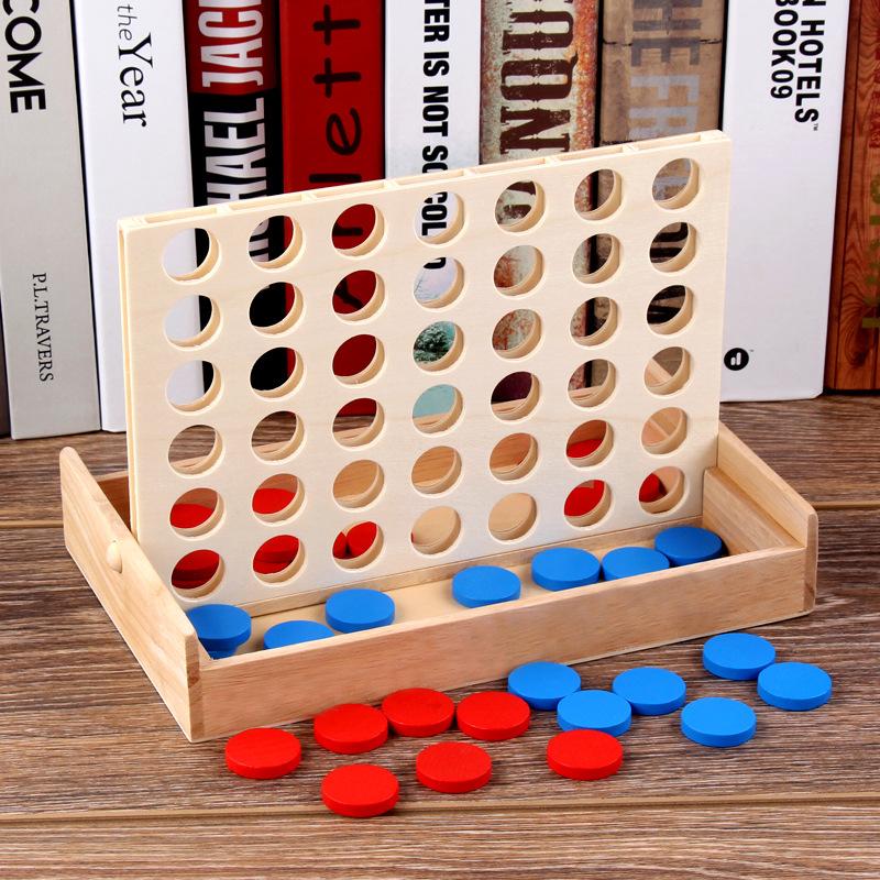 Three-dimensional Four-game Four-game Children's Educational Early Education Multiplayer Toy Wooden Box