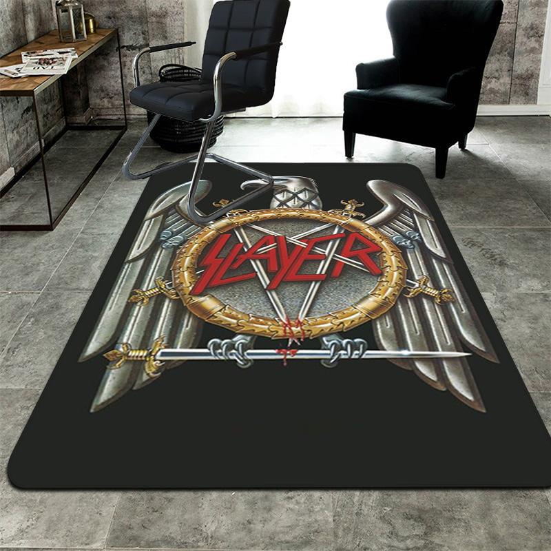Vintage metal print Rug Floor Mat for Living Room or Bedroom Soft and Comfortable Carpet a Gift for Birthday and Holiday.PFF260912053