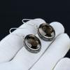 Smoky Topaz Earring, 925 Sterling Silver Earring, Handmade Earring, Antique Earring, Smoky Topaz Gemstone, Gifts For Mother, Jewelry For Her