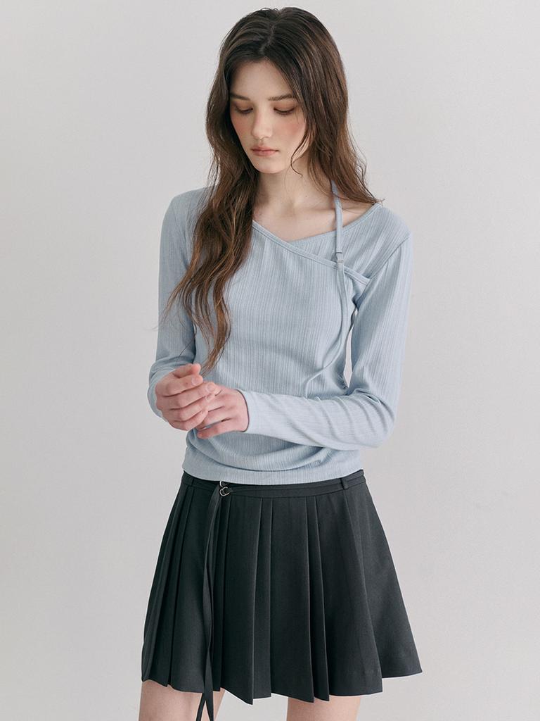 ETMON Buckle Strap T-Shirt, Light Blue
