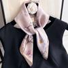 100% Real Silk Scarf Women Square Floral Shawls Wraps Ladies Foulard Scarves Pashmina Neckerchief Female Hijab Bandana Kerchief