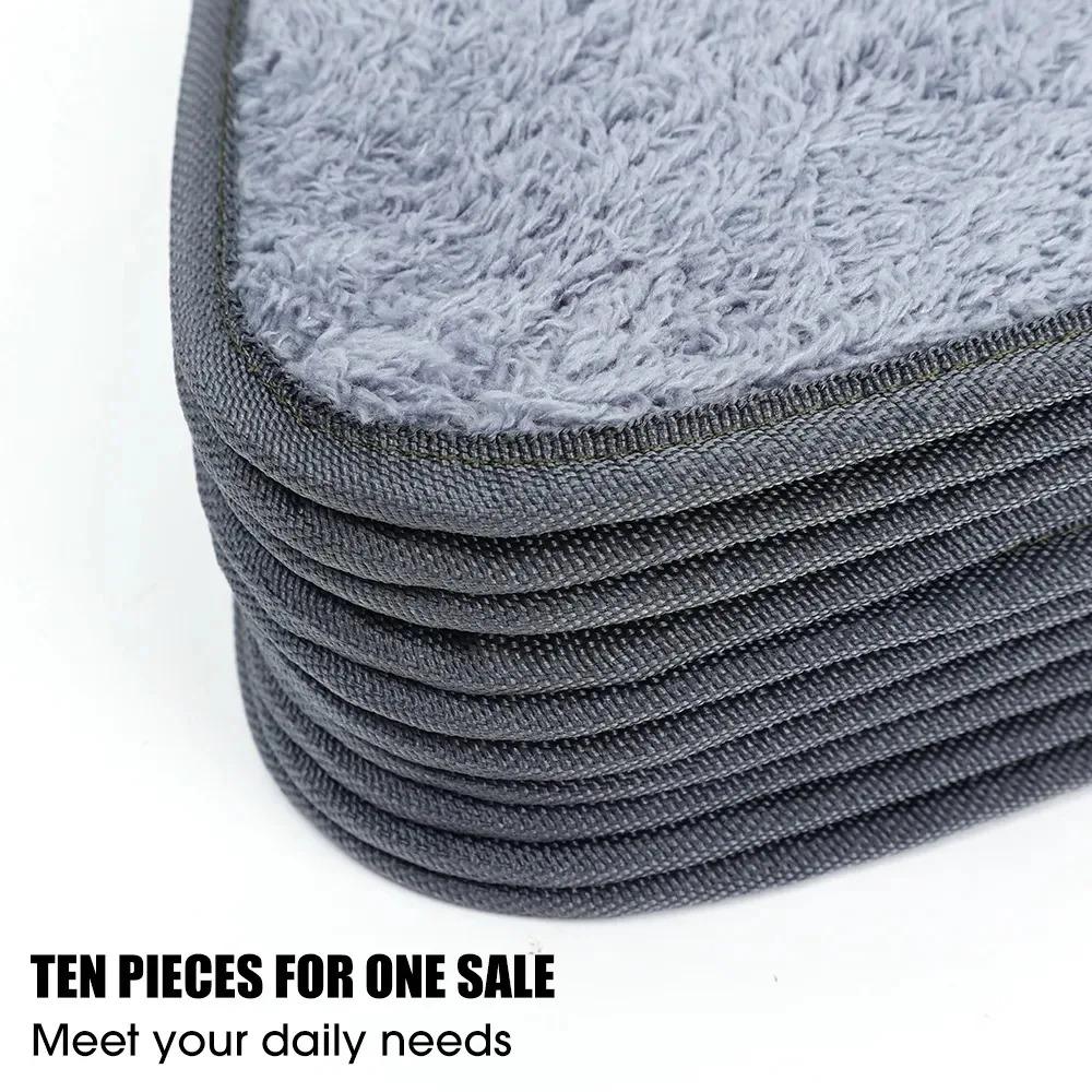 5Pcs Microfiber Sweeping Cleaning Cloth Thickening Dust Mop New Triangle Mop Pad