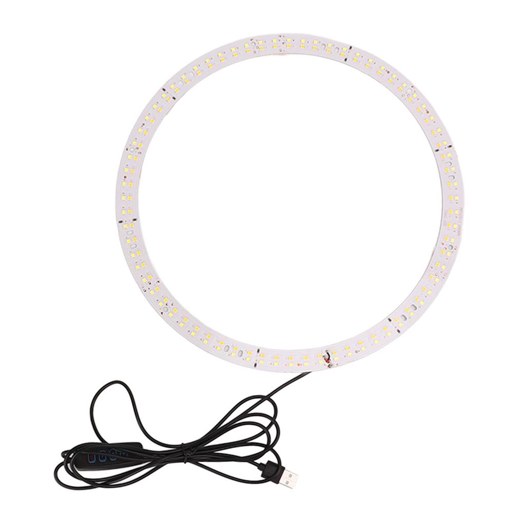 29cm Circle LED Light Wick 3200K To 5600K LED Bulb Board USB Charging Brightness Adjustable Softbox