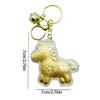 Wealthy Gold Horse Keychains Luck Bag Pendant Bags Accessory Pony Keychain  Chinese New Year