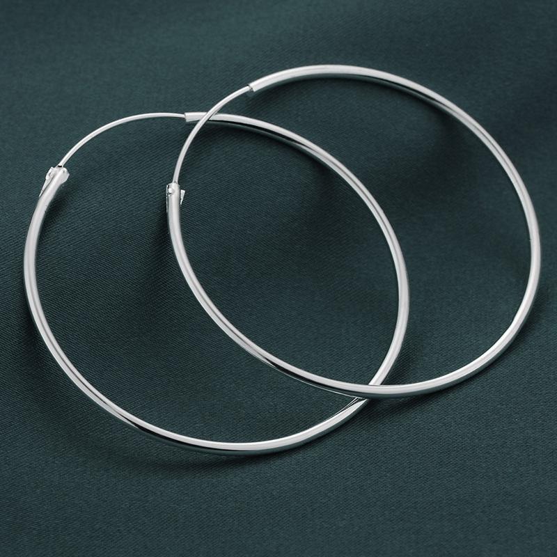 925 Sterling Silver Earrings Hot Circle For Women Exquisite Student Girlfriend Jewelry Accessories Wedding Fashion GiftGood product