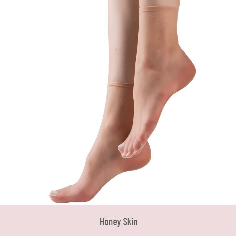 Бесшовные прозрачные ультратонкие летние женские носки с кристаллами Landa