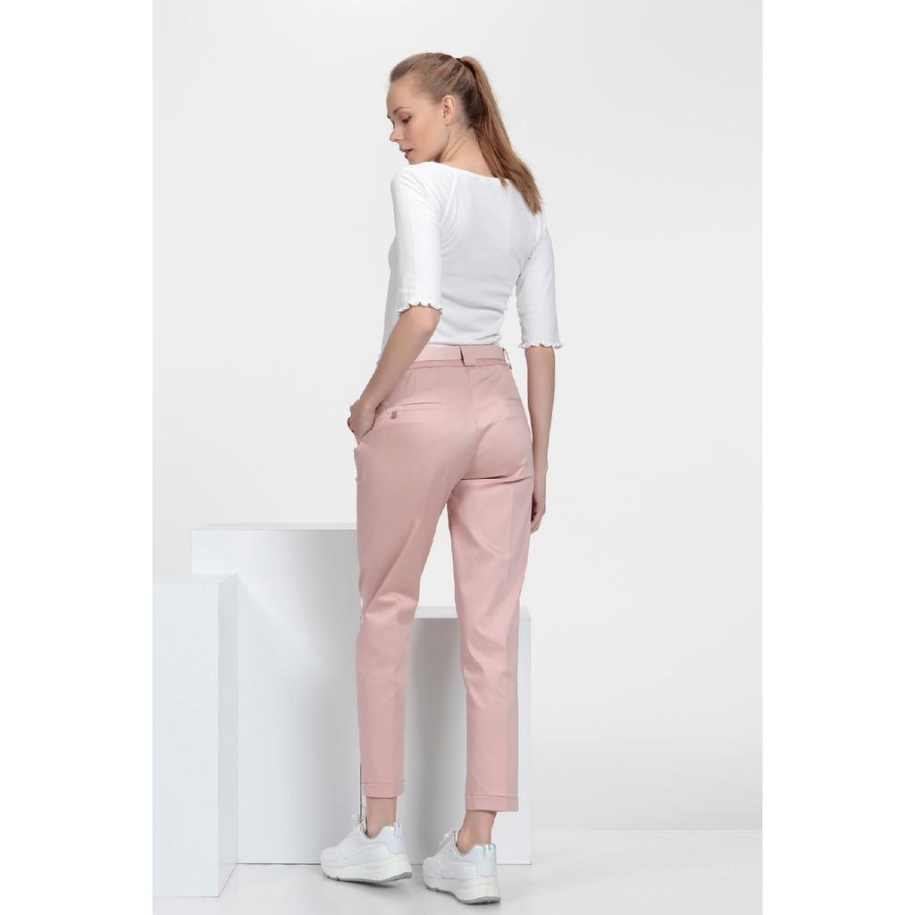 Брюки с карманами и поясом, двойные