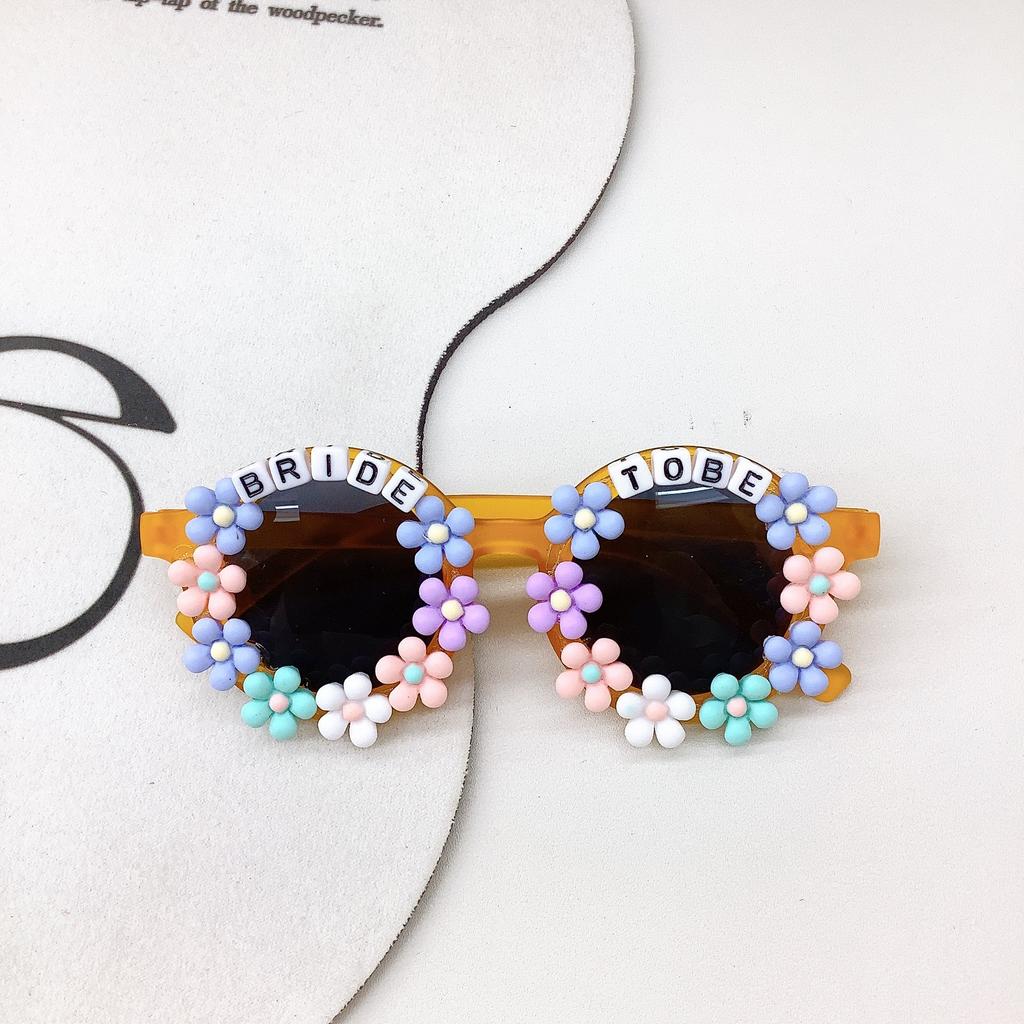 Fashion Diy Children'S Sunglasses Cute Cartoon Girl Concave Sunscreen Uv Protection Sunglasses