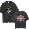 retro Washed Chris Brown Breezy Bowl XX Tour Graphic T Shirts Men Hip Hop Fashion Casual Tshirts Unisex Summer Cotton tees