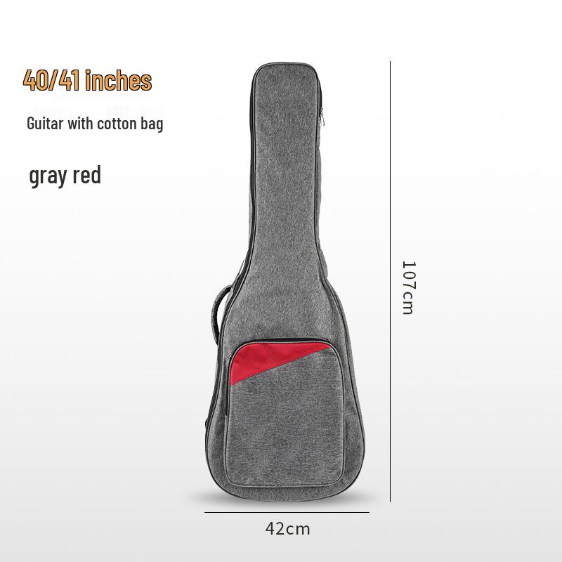 Рюкзак для акустической гитары 40/41 дюйма, толстый, с мягкой подкладкой, с двойными плечевыми ремнями