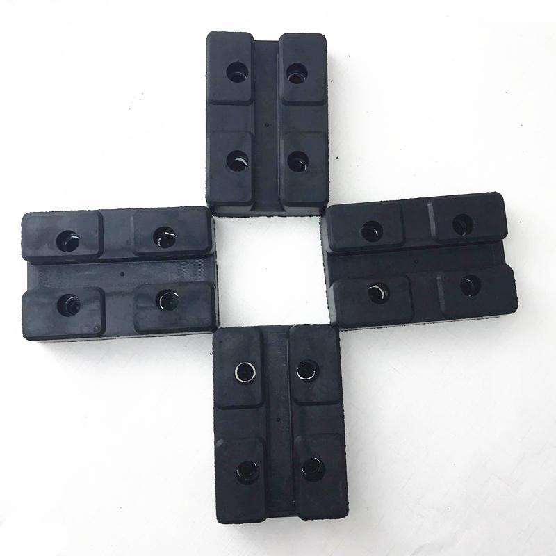 4Pcs Heavy Duty Rectangle Rubber Arm Pads Car Truck Hoist Lift Accessories Black
