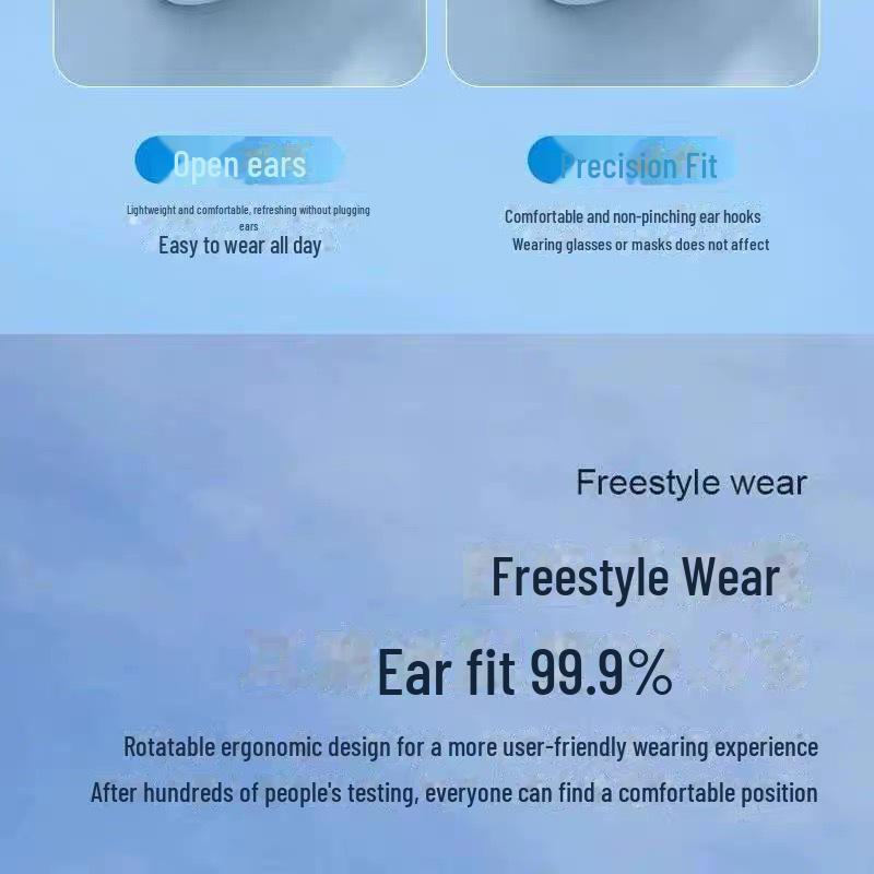 Ear-Hook Wireless Sports Headset with Air Conduction and Noise Reduction