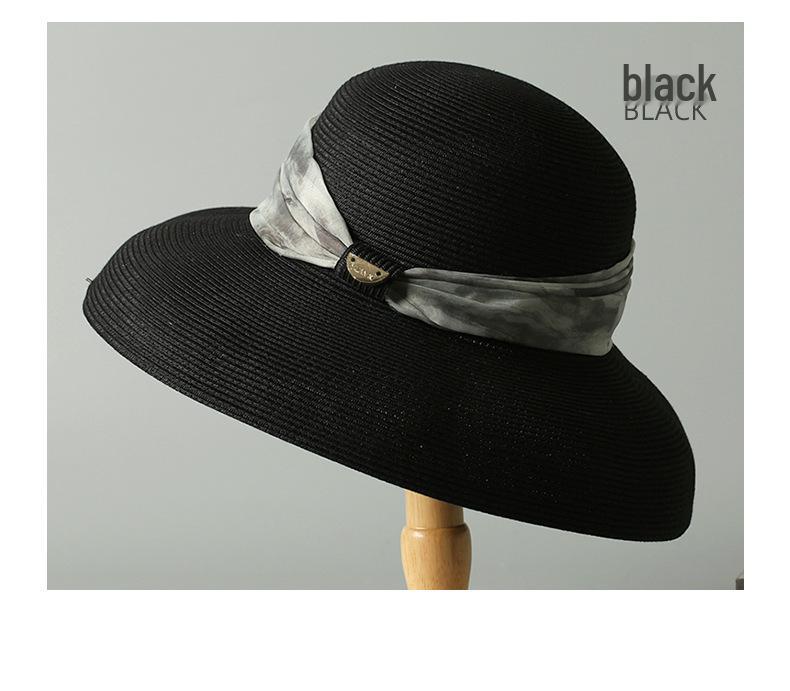 Летняя шляпа от солнца с широкими полями 2025: Дышащая соломенная шляпа-купол для путешествий, пляжа и защиты от солнца