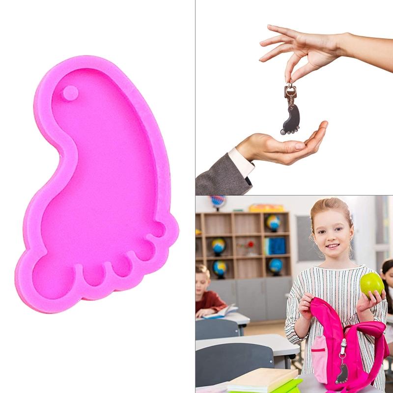 Маленький брелок для ног, силиконовая эпоксидная форма, орнамент, кулон, форма для изготовления ювелирных изделий для подарка на День святого Валентина