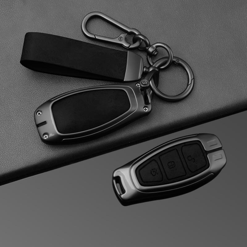 Interior Mouldings Car Key Case for Ford Kuga MK2 Focus 3 4 ST Mondeo MK3 MK4 Fiesta Fusion Ecosport Key Fob Keychain Keyless Ca