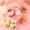 1PC Cartoon Design Plush Bag Charm Gift Christmas Plush Doll Keyring Bag Pendants Bag Accessories Keychains Cute Christmas