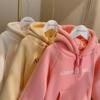 Children's Hooded Fleece Sweatshirt: Spring & Autumn Velvet-Thickened Dopamine Top for Girls