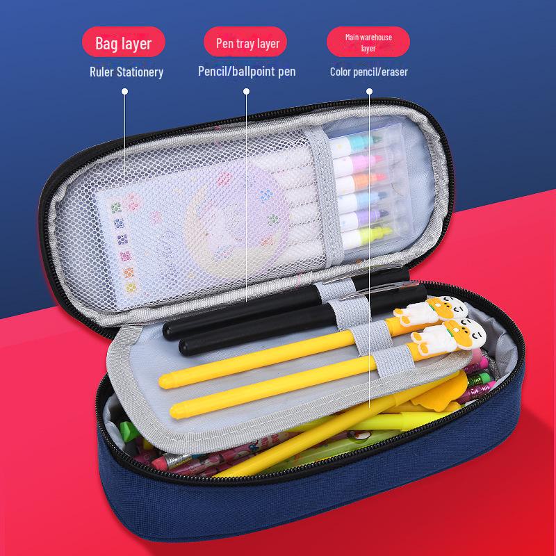 Пенал большой вместимости для мальчиков и девочек - простой дизайн для учеников младших и младших классов