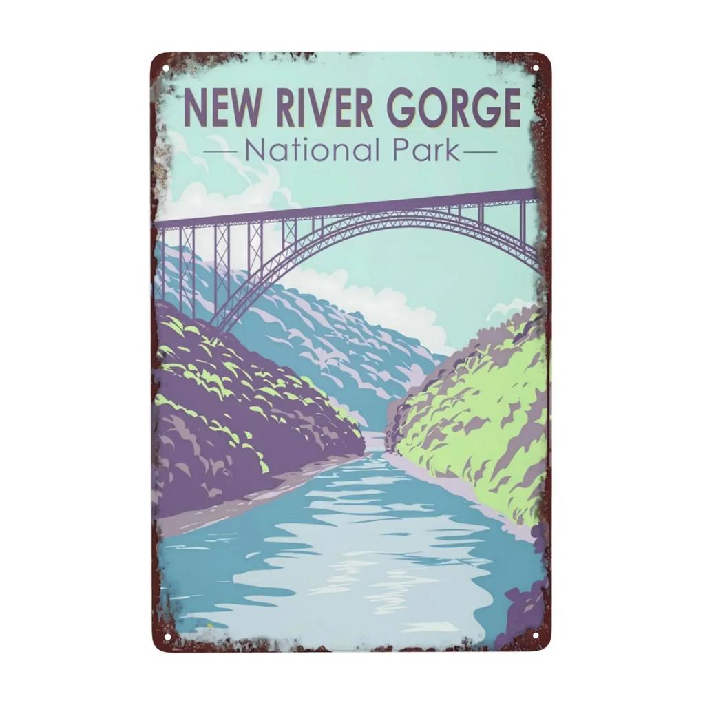 1pc Retro Grand National Park Metal Sign for Kitchen Restaurant Farm Bathroom Man Hole Farm Wall Decoration 8x12 Inch