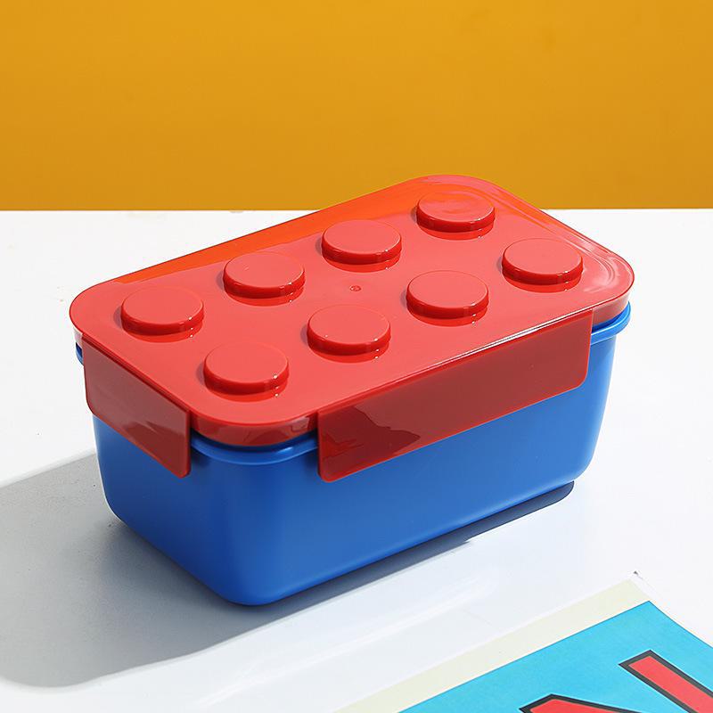 Двухслойный контейнер для завтрака DIY Building Block – контейнер для пикника, салата и фруктов с возможностью разогрева в микроволновой печи для детей