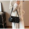 Ielgy Sweet Bow Underarm Bag Multi-Pocket One-Shoulder Fashion All-Match Tote Bag