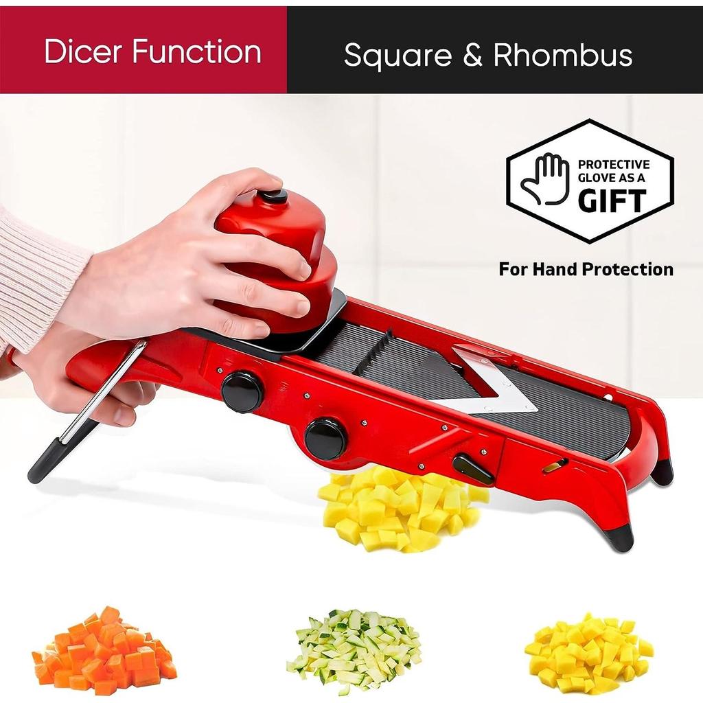 Кухонная терка-мандолина, измельчитель овощей, лука, картофелерезка, жульен Dicer, регулируемая толщина