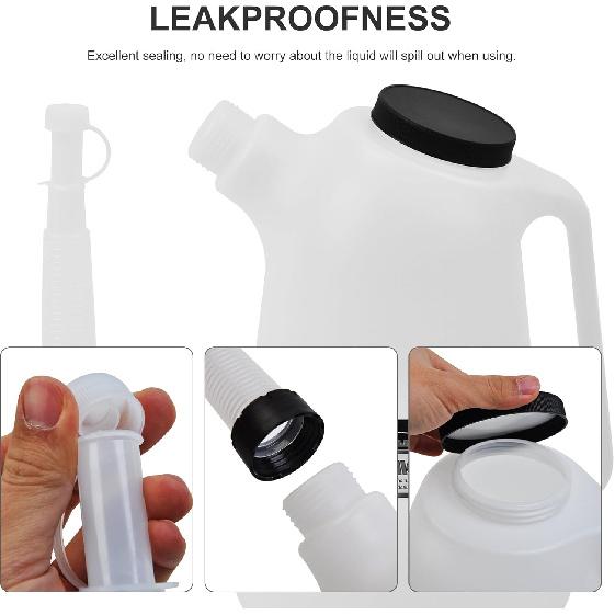 Oil Dispenser, 8 Quart, Translucent, Bottle With Spout Cap, Automotive Oil Container