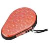 PATIKIL Table Tennis Racket Case Table Tennis Paddle Case Hard Cover Container Bag Gourd Shape for Sports Accessories Shine Orange